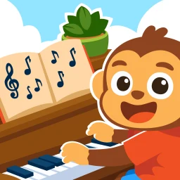 أيقونة ميمون بيانو للأطفال